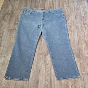 Chaps Denim Delaney‎ Straight Leg Jeans Blue Wash Size 20W Stretch Comfort